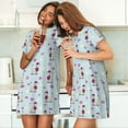 thumbnail image 4 of Hirioo Poodle Dog for Women’s Nightdress Comfortable Short Sleeve Nightwear Casual Sleep Dress, 4 of 6