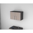 thumbnail image 2 of Inval Maestrik Laminate 1-Shelf Wall Mount Garage Cabinet, Taupe & Dark Gray, 2 of 12