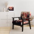 thumbnail image 2 of Designart "Beige Red Harmony In Chaos Balanced Disarray" Beige Floral Upholstered Accent Chair - Traditional Arm Chair For Bedroom, 2 of 7