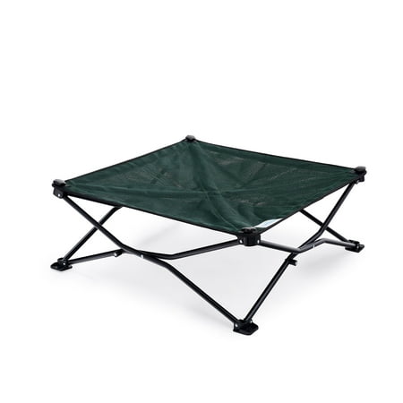 UPC: 0799870499945 | Coolaroo On the Go Elevated Travel Dog Bed  Medium  Brunswick Green