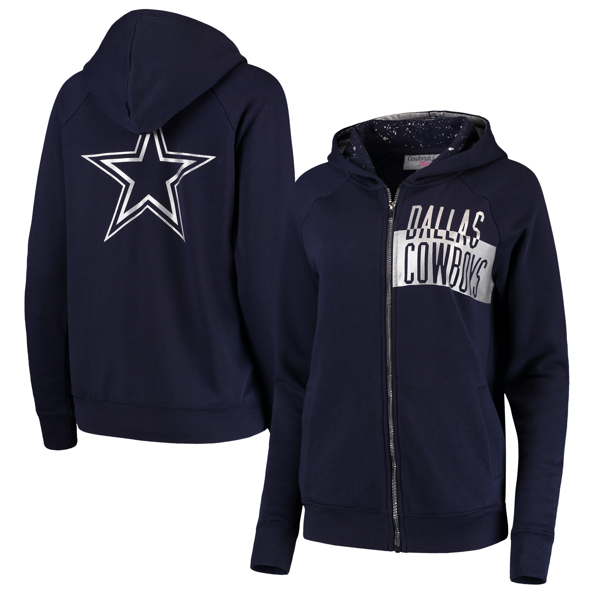 Women's dallas cowboys zip up hoodie Clearance