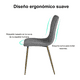 thumbnail image 4 of Set de 4 Sillas de Comedor Gris HOMEMAKE FURNITURE Patas Doradas de Metal Escandinavo Minimalista, 4 of 6