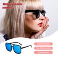 thumbnail image 3 of Optical Glasses Black Rimmed Spectacles Hip-hop Fashionable UV Protection Large-frame Clothing Accessories for Eyes Protection Black Rimmed Blue, 3 of 6