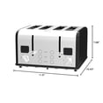 thumbnail image 2 of CUSIMAX 4 Slice Toaster, Stainless Steel, Ultra-Clear LED Display & Extra Wide Slots, with Dual Control Panels of 6 Shade Settings, Cancel/Bagel/Defr, 2 of 7