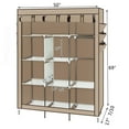 thumbnail image 4 of IVV 69" Assembled Cloth Wardrobe High-leg Non-woven Fabric Storage Closet, Beige, 4 of 10