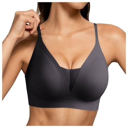 Zshosam Women Sexy Lace Front Button Shaping Cup Adjustable Shoulder Strap Large Size Underwire Bra(Black XXL)