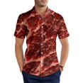 thumbnail image 4 of Camisa hawaiana informal con estampado 3D de helado para hombre, camisa de manga corta, divertida, de verano, transpirable, 4 of 5