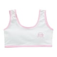 thumbnail image 2 of BLTIBY Cotton Training Girls Bra for Teens Racerback Seamless Design Wireless Kitten Printed Bras with Chest Sports Bra Breathable Comfortable Pink 7-9 Years, 2 of 6