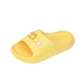 thumbnail image 2 of Eltusu Girls Slides Slippers, Soft Open Toe Summer Non-Slip Kids Sandals Yellow Size 13-13.5(Big Kids), 2 of 3