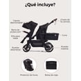 thumbnail image 2 of Momcozy Changego Carriola de Bebé Multifuncional, Cochecito Convertible de Individual a Doble y a Vagón con 23 Configuraciones, Negro, 2 of 9