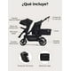 thumbnail image 2 of Momcozy Changego Carriola de Bebé Multifuncional, Cochecito Convertible de Individual a Doble y a Vagón con 23 Configuraciones, Negro, 2 of 9