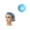 Blue, variant on 100 PCS DISPOSABLE HAIR NET CAP NON WOVEN BOUFFANT STRETCH DUST CAP 21"