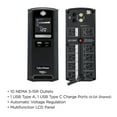 thumbnail image 6 of CyberPower CST135UC 1350VA/810W Simulated Sinewave LCD Battery Backup UPS System, Black, 6 of 10