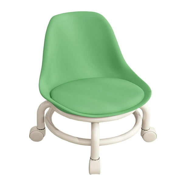 Silla giratoria con ruedas universales giratorias de 360 degree y asiento bajo Verde