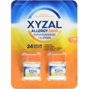 XYZAL Allergy 24 Hour, 55 Count (Pack of 2)
