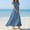 shorts for women, variant on Women's Summer Casual Fashion Solid Color V Neck Short Sleeve Maxi Dress, V Neck Short Sleeve Design With Bohemian Floral Prints And Middle Side Slit For Attractive Look,