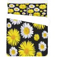 thumbnail image 1 of Juego de ropa de cama ABPHQTO 3 piezas Funda nórdica amarilla blanca floral con 2 fundas de almohada tamaño Twin, 1 of 4