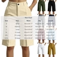thumbnail image 5 of Taqqpue Bermuda Shorts for Women Cargo Shorts Knee Length 6 Pockets Elastic Waist Long Shorts for Summer Casual, 5 of 10
