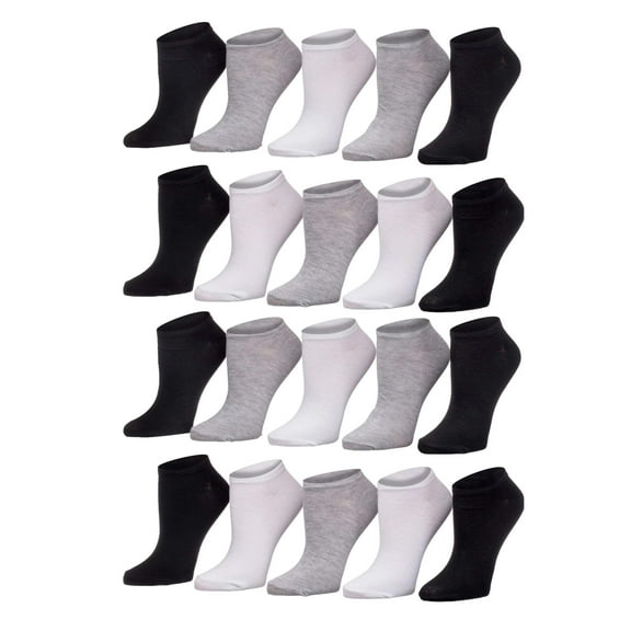 Colorfut Women's 20 Pairs Colorful Patterned Low Cut/No Show Socks WL09-AB