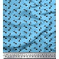 thumbnail image 1 of Soimoi Japan Crepe Satin Fabric Sea Shells Shirting Print Fabric by The Yard 42 Inch Wide, 1 of 1