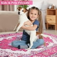 thumbnail image 6 of Wondo 2x3 Feet Indoor/Outdoor Door Mat - Machine Washable Non-Slip Low Pile Rug, Vintage Hot Pink Entrance Carpet for Entryway Porch Bathroom Kitchen Bedroom Laundry, 6 of 7