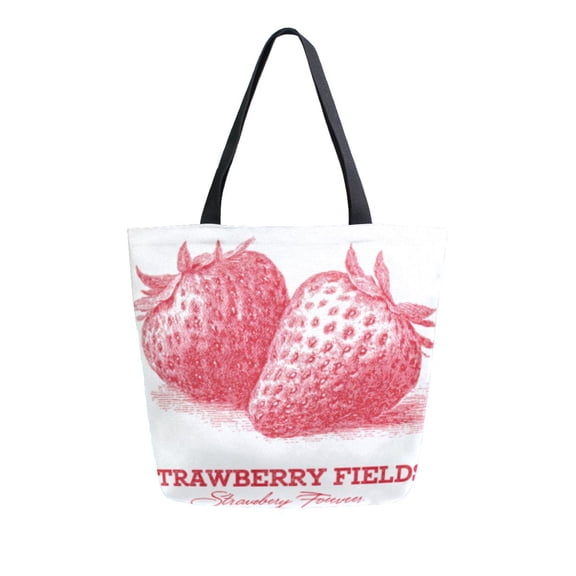 DIXRUYEE Tote Bag Women Weekender Travel Bag Shoulder Handbag Sweetheart Strawberry Printed