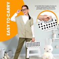 thumbnail image 2 of Foldable Children\'s Stool Can Hold 136.1 Kg - Lightweight Plastic Folding Step Stool For Children Adult (white, 1 Pc), 2 of 3