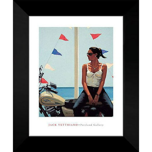 Jack Vettriano Framed Art Print 16x20 "La Fille  la Moto"
