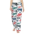 thumbnail image 2 of Lsque Colorful Shark Print Women's Pajama Pants, Lounge Pant - Comfortable Home Wear,Elastic Waistband, Stylish Design-X-Large, 2 of 9