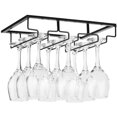 thumbnail image 1 of Wine Glass Rack - Under Cabinet Stemware Wine Glass Holder Glasses Storage Hanger Metal Organizer For Bar Kitchen, 1 of 5