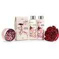 thumbnail image 3 of Luxury Cherry Blossom Bath and Body Gift Set for Women with Shower Gel, Lotion, Bath Salt – Self Care Gift Set for Her in Elegant Wooden Cabinet Valentines Gift, 3 of 6