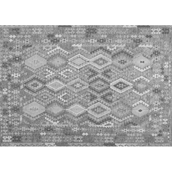 Ahgly Company Indoor Rectangle Southwestern Gray Country Area Rugs, 5' x 7'
