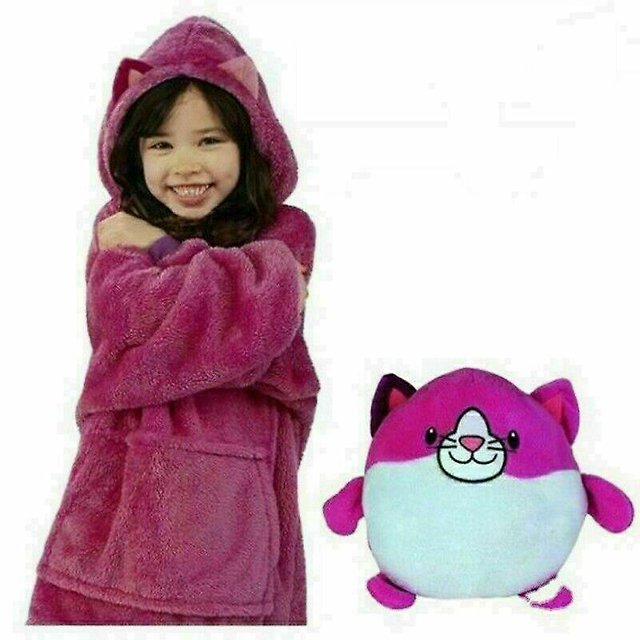 Manta para ni?os Sudadera con capucha Felpa Suave Abrigo cálido Almohada LingWen 8390605192517