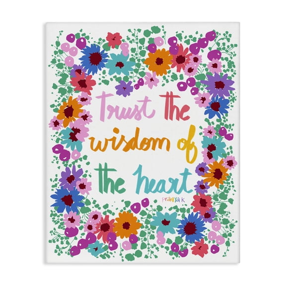 Stupell Industries Bohemian Wisdom of Heart Phrase Canvas Art, 16 x 20, by Pragya Kothari