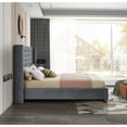 thumbnail image 6 of Meridian Furniture Barolo Gray Velvet Full Bed, 6 of 8