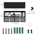 thumbnail image 2 of 1 Set Dance Medal Holder with Shelf Medal Hanger Display Trophy Shelf Stand Ballet Dancer Sports 4 Rows Metal Hanging Wall Mount Frame Hold 70+ Medals for Ribbon Medals Rack Black 15.7x7.9Inch, 2 of 7
