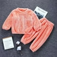 thumbnail image 2 of GUNIA Little Boys Pajamas Sets Winter Flannel Pajama Kids Girls Cozy Two Piece Outfit Long Sleeve Top Pants Soft Thermal Pj'S Sleepwear Pink 18-24 Months, 2 of 3