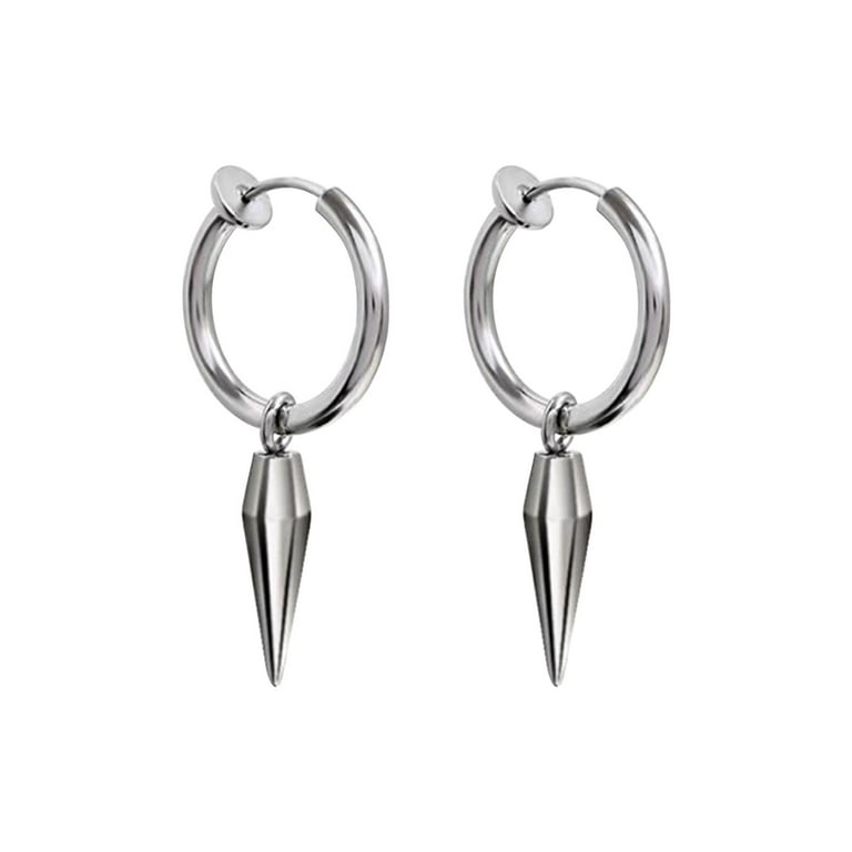 Titanium Steel Cool Earrings Earrings Hop Personality Round Line