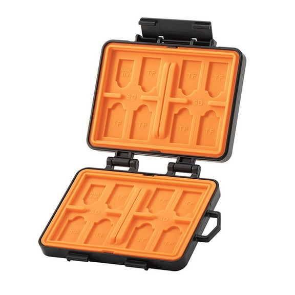 High-Capacity Waterproof Memory Card Storage Box: 24 Slots for SD, TF, SIM Cards