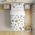 thumbnail image 5 of Sweet Jojo Designs Watercolor Woodland Forest Animals Green Brown White Toddler Bed Comforter 5 Piece Bedding Set, 5 of 6