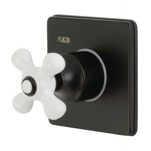 Single-Handle Three-Way Diverter Valve with Trim Kit, Matte Black