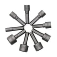 thumbnail image 1 of Riwesomey Vástago hexagonal de 5-13mm, 9 Uds., Kit de adaptador de llave de vaso métrico, juego de herramientas, juego de brocas de destornillador de Artesanía Riwesomey GJ2975-00, 1 of 6