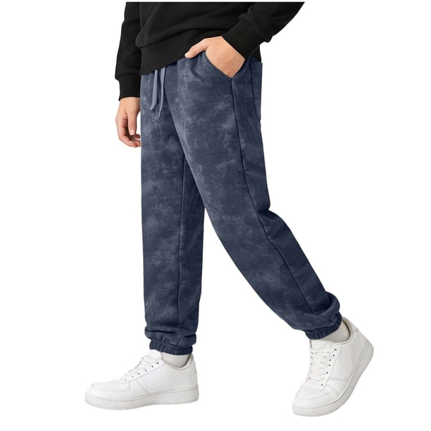 Pantalones de Tobillo de Cintura Elástica con Bolsillos Pantalones Deportivos Casuales para Adultos Y Niños, Tela de Nylon de Moda