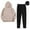 Khaki, variant on Womens 2 Piece Fall Outfits Loungewear Hoodie Oversized Sweatshirt Jogger Sweatpants Tracksuit Sweatsuit Set with Pockets New 2 Piece Travel Sets for Women Mint Green XXL
