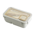 thumbnail image 2 of Fiambrera Bento portátil con aislamiento de 850 ml y compartimentos a prueba de fugas, juego de cubiertos, apto para microondas, plástico sin BPA, ideal para adultos, niños, oficina y escuela., 2 of 6