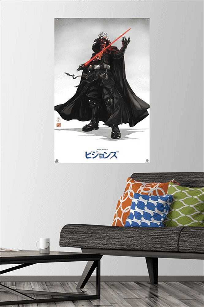 Star Wars: Visions - Vader Wall Poster with Pushpins, 22.375" x 34"