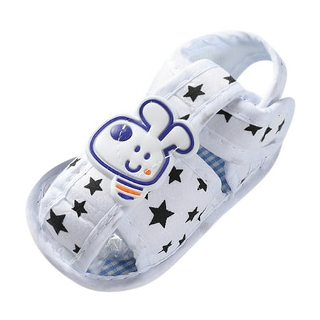 adviicd Toddler Shoes Baby Sandals 12-18 Months Baby Girls Boys Sparkly Bowknot Sandals Soft Anti-Slip Rubber Sole Summer Outdoor Shoes Toddler White 5