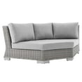 thumbnail image 2 of Modway Conway Sunbrella® Outdoor Patio Wicker Rattan Round Corner Chair in Light Gray Gray, 2 of 9