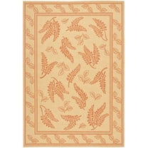 Safavieh Courtyard Euler Floral Indoor/Outdoor Area Rug, Natural/Terracotta, 8' x 11'