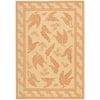 SAFAVIEH Courtyard Euler Traditional Floral Indoor/Outdoor Area Rug, 5'3" x 7'7", Natural/Terracotta